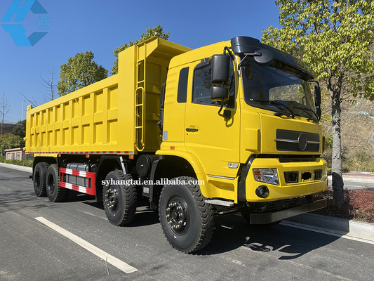 L'autocarro con cassone ribaltabile pesante estraente che registra il trasporto 50 Ton Dump Truck 8x4 12 spinge il motore diesel